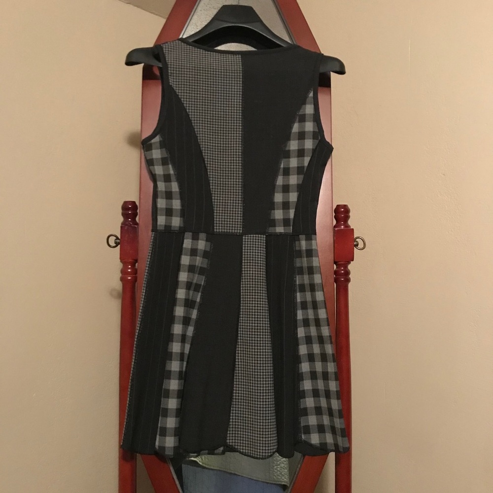 French Vintage Patchwork Mini Dress - image 2